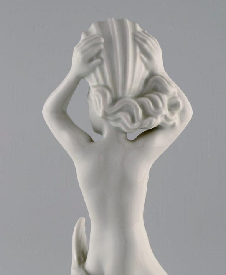 Harald Salomon, Rörstrand, Art Deco Blanc De Chine Figure, Mermaid 1