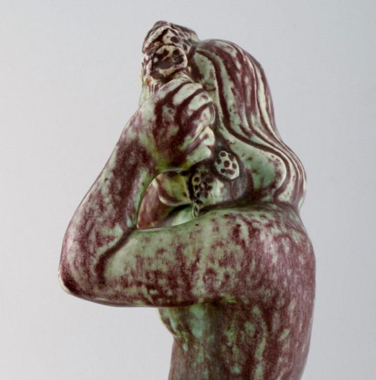 Harald Salomon for Rörstrand, Large Unique Sculpture of Naked Woman In Excellent Condition For Sale In Copenhagen, DK