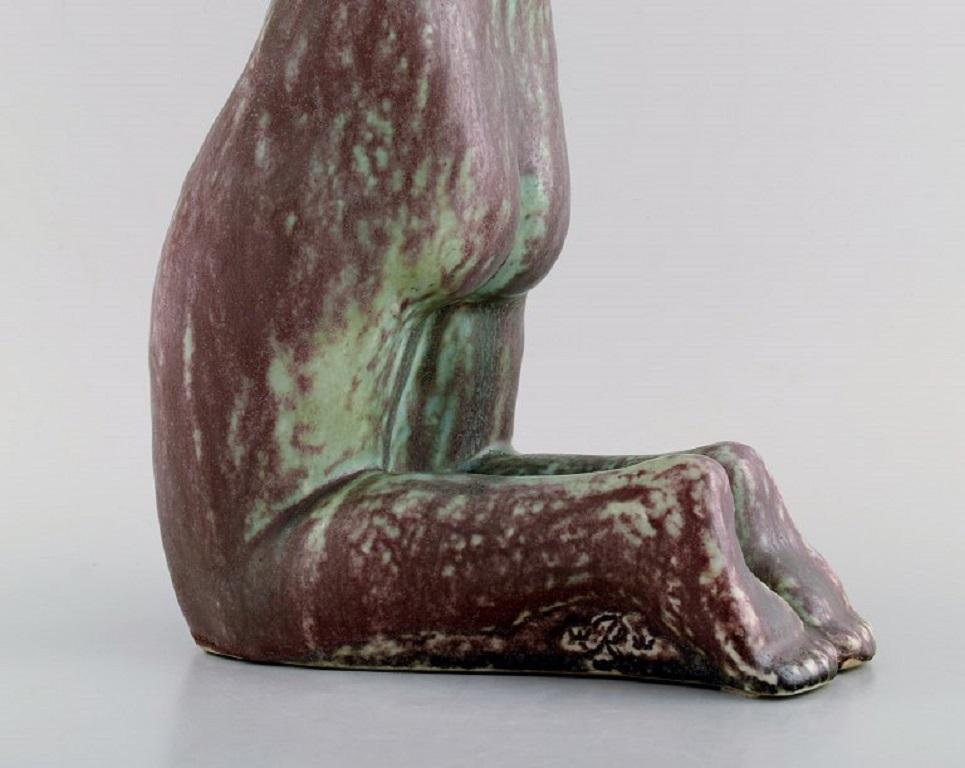 Grès Harald Salomon pour Rrstrand, grande sculpture unique d'une femme nue en vente