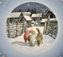 Harald Wiberg for Bing & Grøndahl, Christmas Service, Round Serving Dish