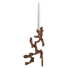 Harappa Candle Holder Medium in Brass, Viya by Vikram Goyal