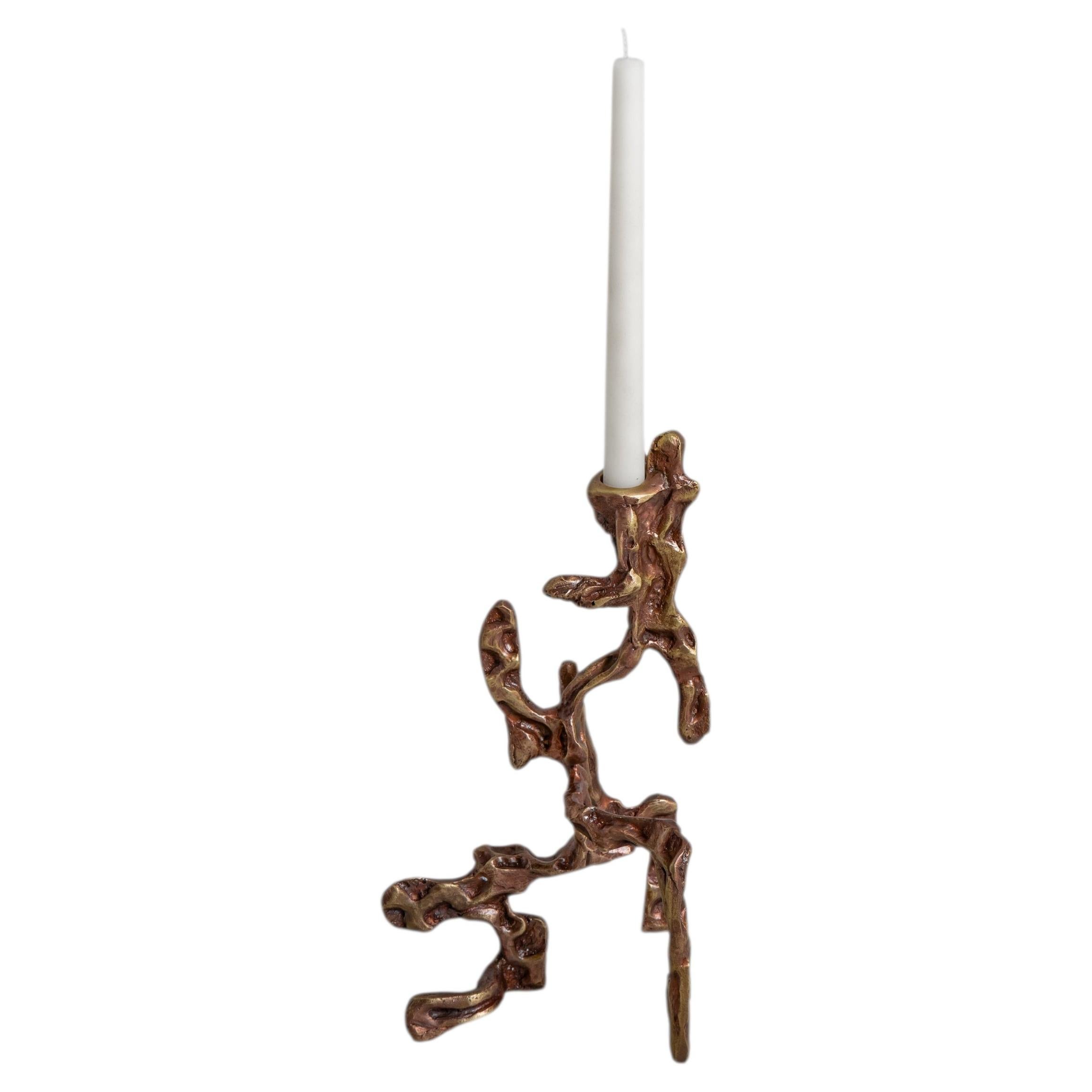 Harappa Candle Holder Medium in Brass, Viya by Vikram Goyal For Sale