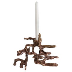 Harappa Candle Holder Small in Brass, Viya by Vikram Goyal