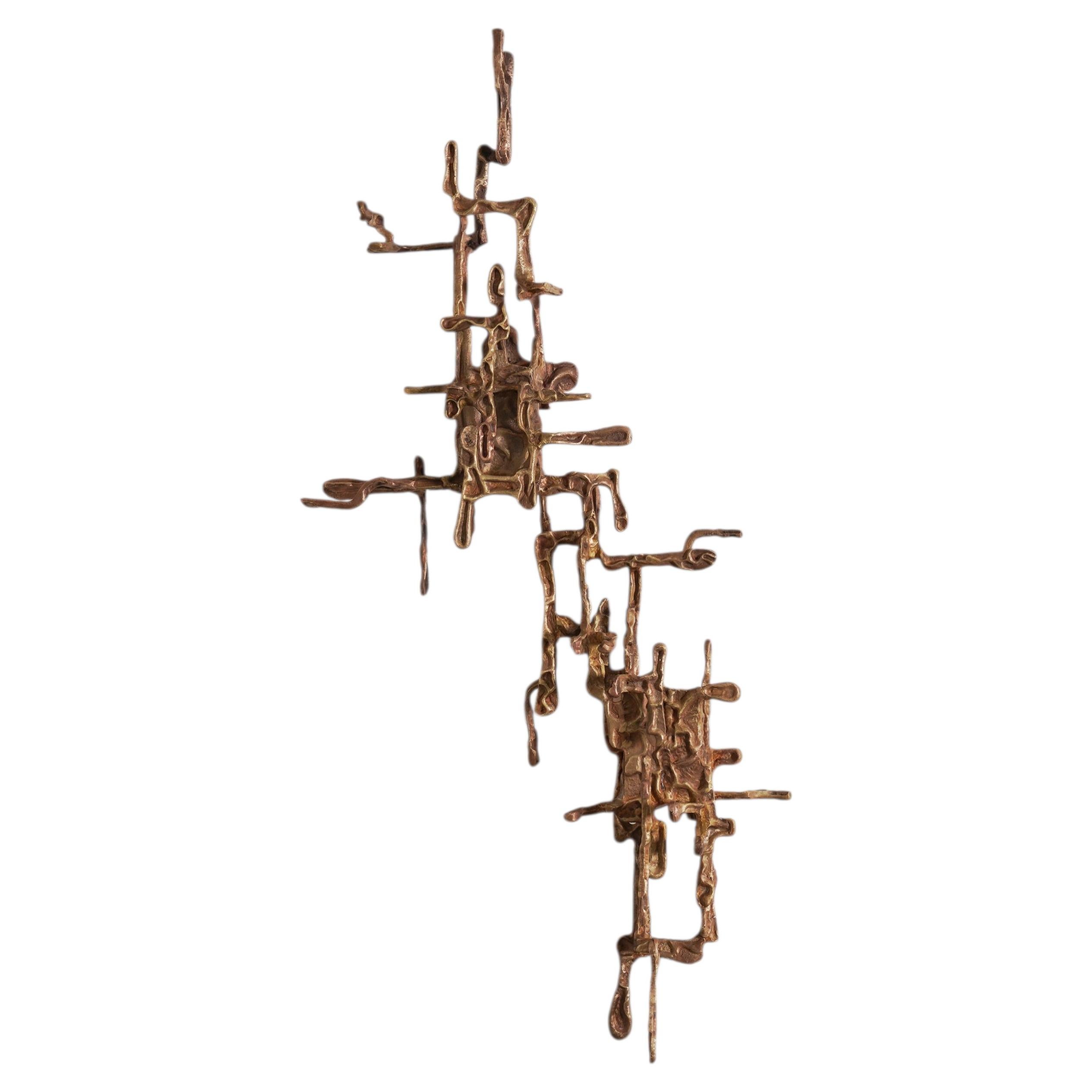 Brass Wall Sconce, Harappa A, Viya by Vikram Goyal For Sale