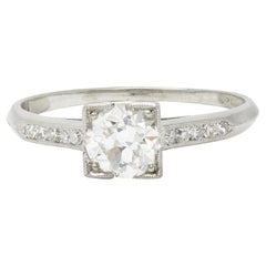 Harber Used 0.76 CTW Old European Diamond Platinum Vintage Engagement Ring