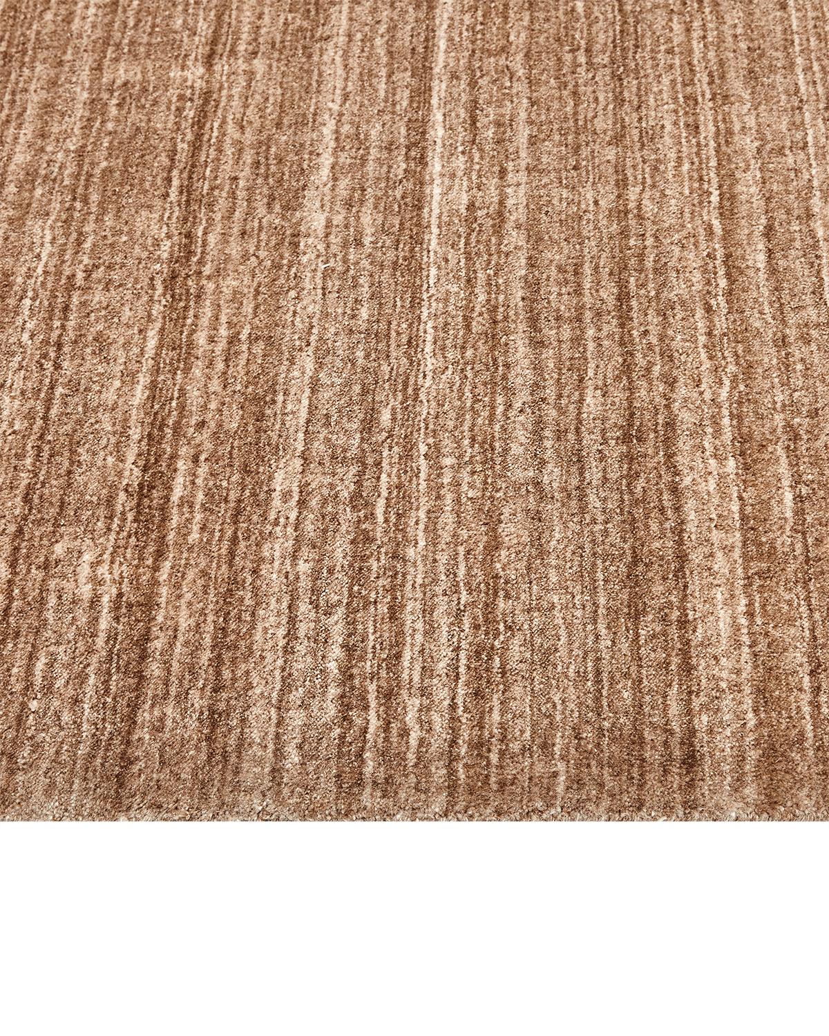 Modern Harbor, Contemporary Solid Loom Knotted Area Rug, Caramel For Sale