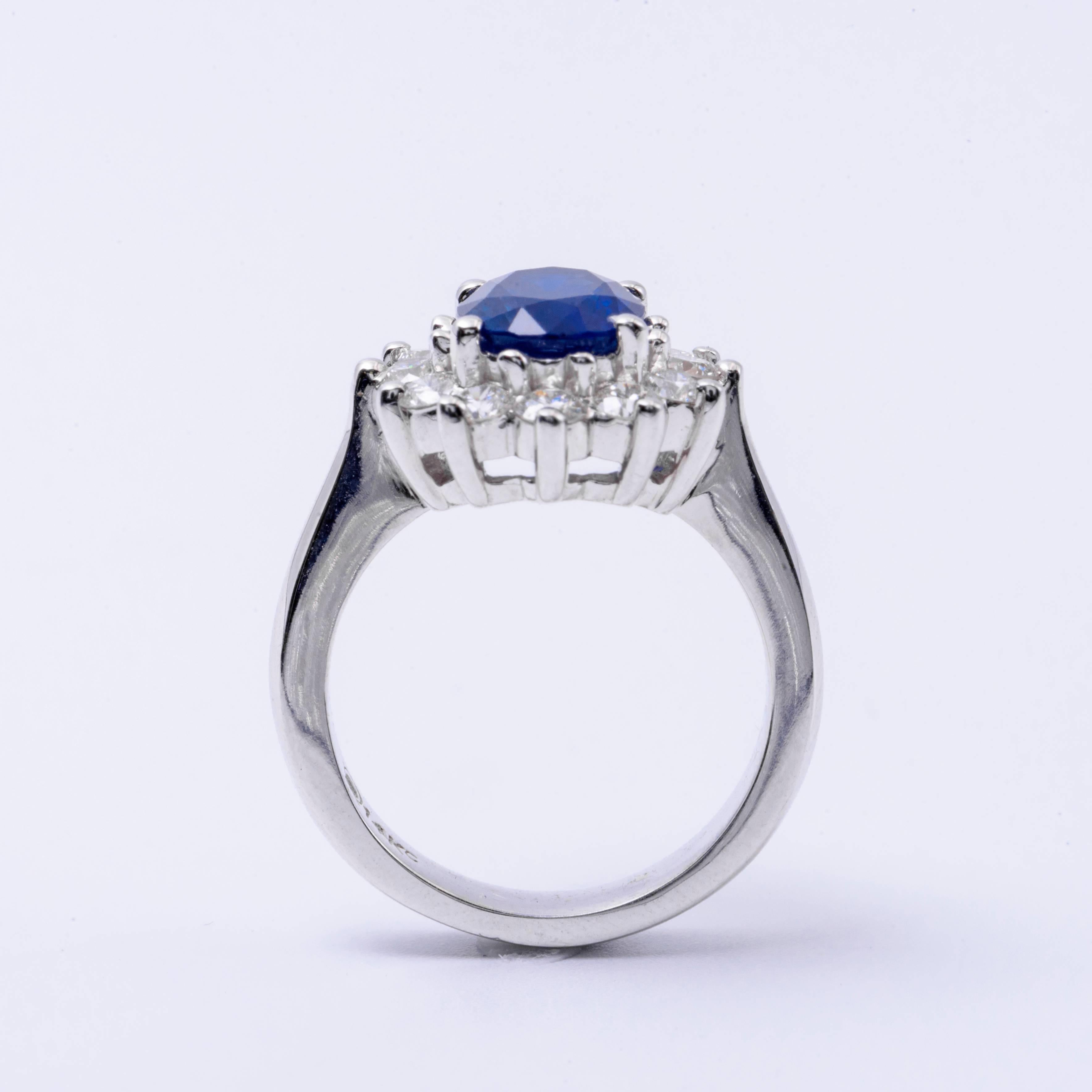 Harbor Diamond Oval Sapphire Diamond White Gold Halo Engagement Ring ...