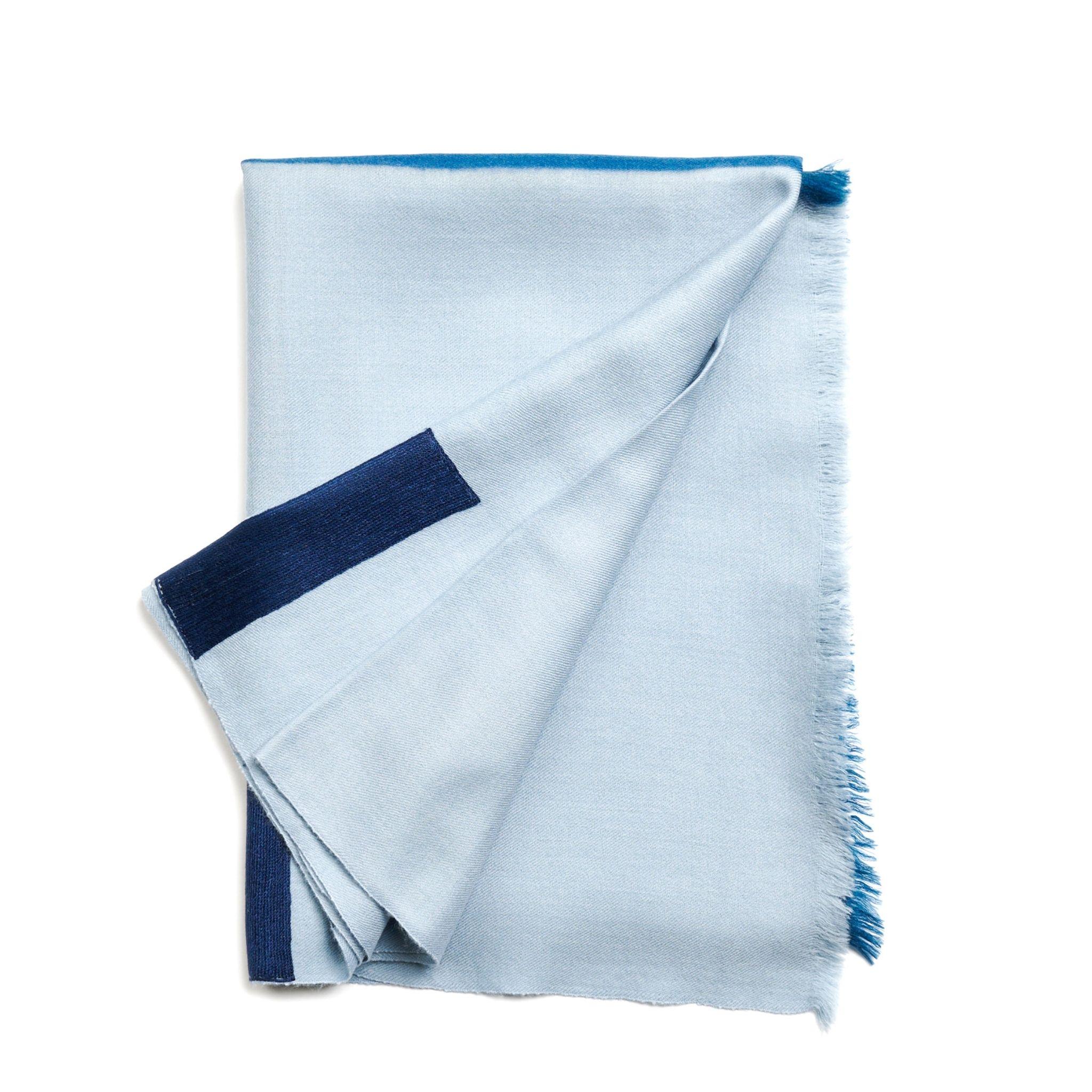 Harbor Handbestickter handgewebter moderner handgewebter Kunsthandwerklicher Schal im Angebot 7