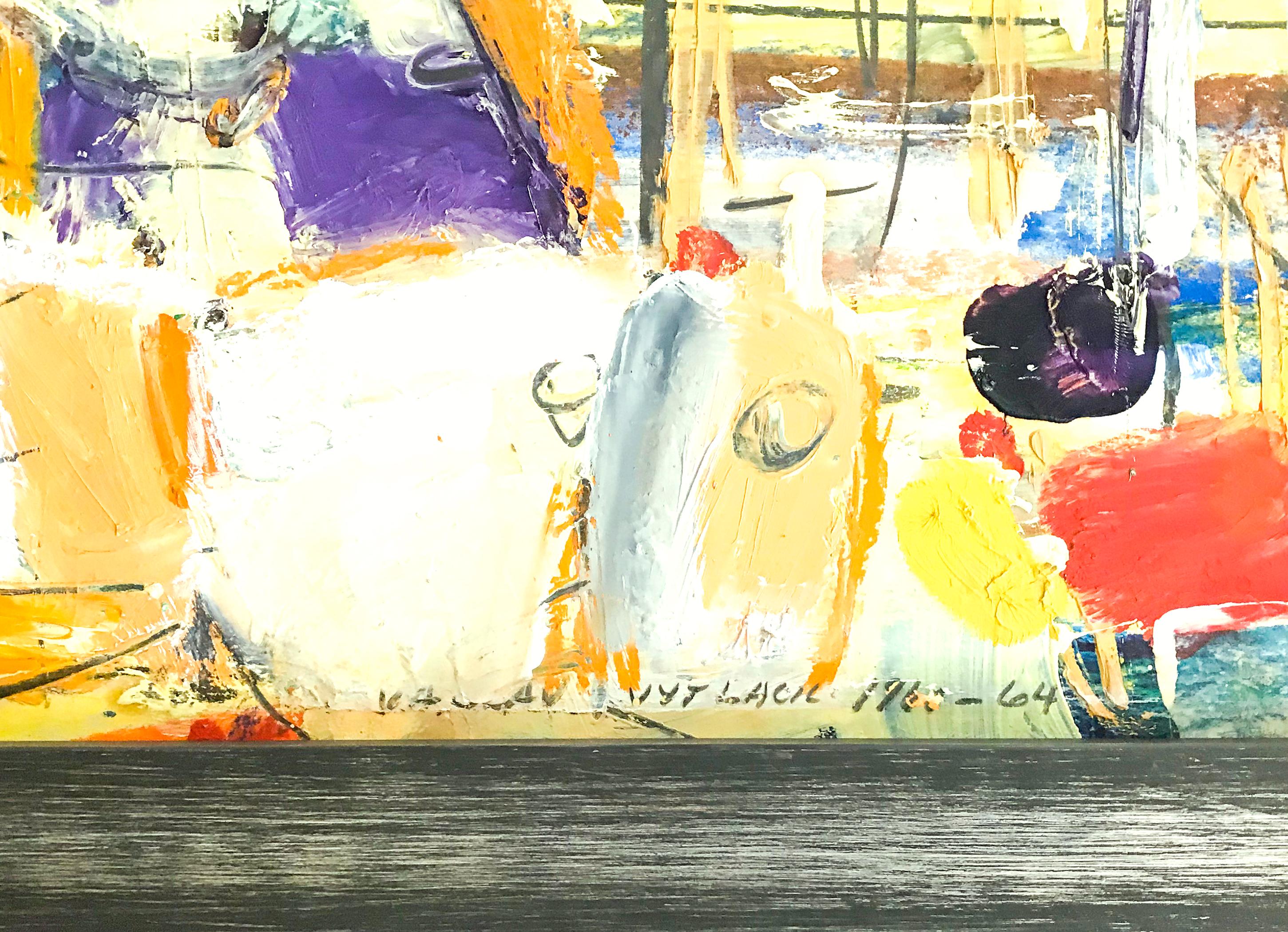 Hand-Painted Harbor Scene, Martha's Vineyard by Vaclav Vytlacil, 1963-1964