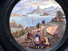 Harbor View of Hong Kong  Prattware Decorative Lid
