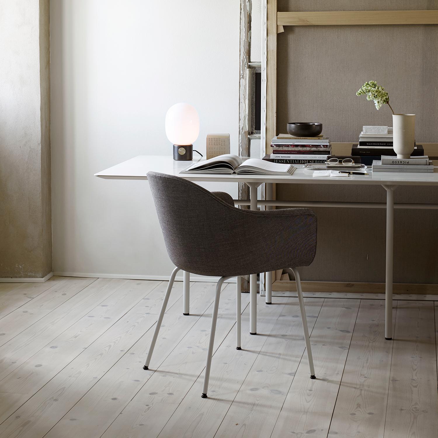 Powder-Coated Harbour Chair, Dark Oak Legs, Cognac Leather