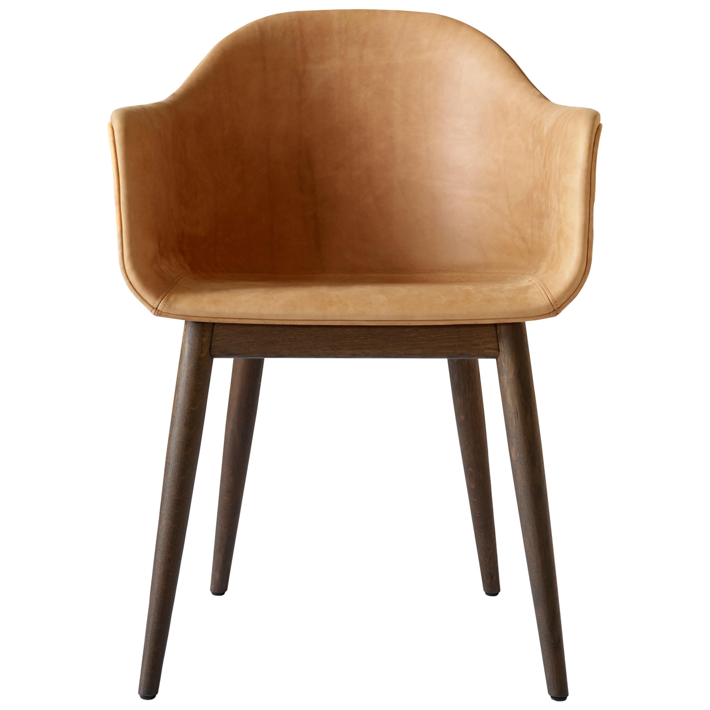 Harbour Chair, Dark Oak Legs, Cognac Leather