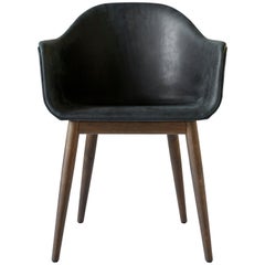 Harbour Chair, Dark Oak Legs, "Dunes" Black