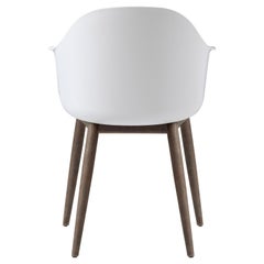 Harbour Chair, Dark Oak Legs, White Shell