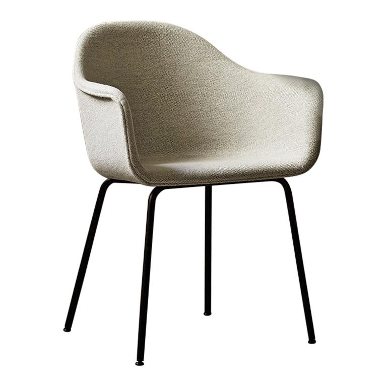 Harbour Chair, Legs in Black Steel, Grey Fabric by Norm Architects