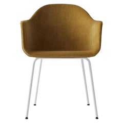 Harbour Chair, Legs in White Steel, City Velvet CA7832/060 
Orange
