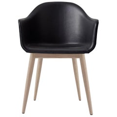 Harbour Chair, Natural Oak, Nevotex "Dakar" Black Leather
