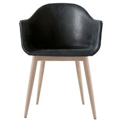 Harbour Chair, Natural Oak, Sorensen's "Dunes" Black Leather