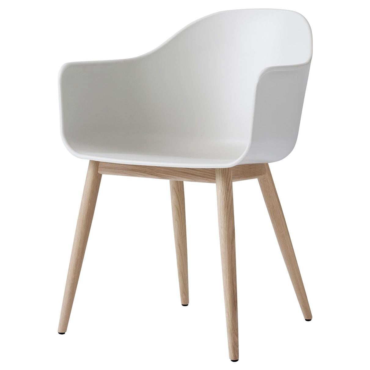 Harbour Chair, Natural Oak, White Shell For Sale