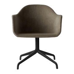 Harbour Chair, Swivel Base in Black Steel,  City Velvet CA7832/078, Grey
