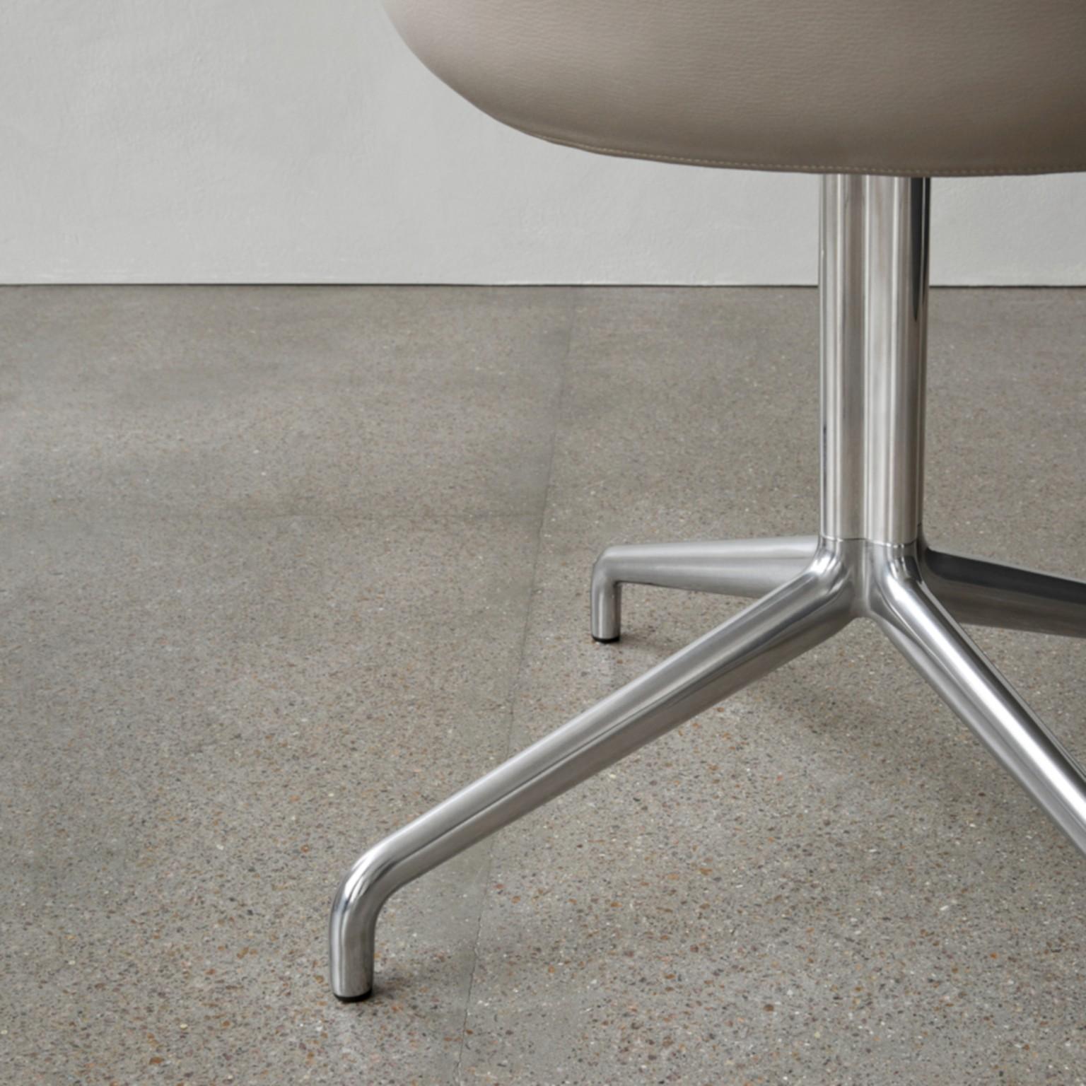 Harbour Chair, Swivel Base in Polished Aluminum, Nevotex 