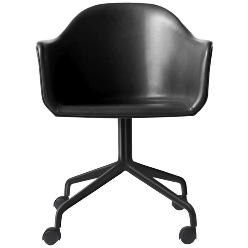 Harbour Chair Swivel Base with Black Steel Casters Nevotex "Dakar" #0842 'Black' For Sale