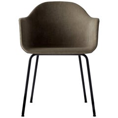 Harbour Chair, Welded Black Steel Legs and Grey Velvet 'CA7832/078'