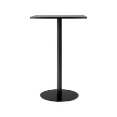Harbour Column Bar Table, 24"x28" Table Top in Charcoal Linoleum