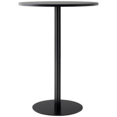 Harbour Column Bar Table, Table Top in Charcoal Linoleum