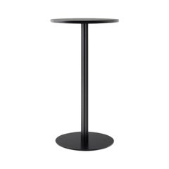 Harbour Column Bar Table, Table Top in Black Painted Oak Veneer