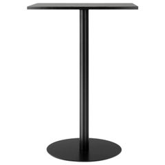 Harbour Column Counter Table, 24"x28" Table Top in Black Painted Oak Veneer