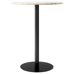 Harbour Column Counter Table, Table Top in Off-White Marble