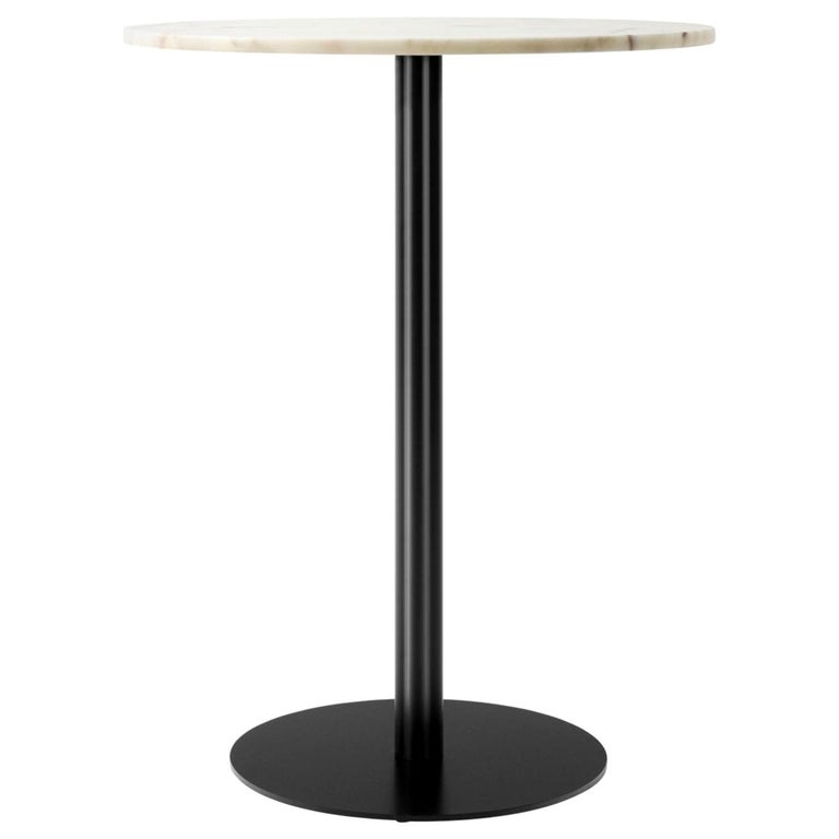 Harbour Column Counter Table, Table Top in Off-White Marble For Sale