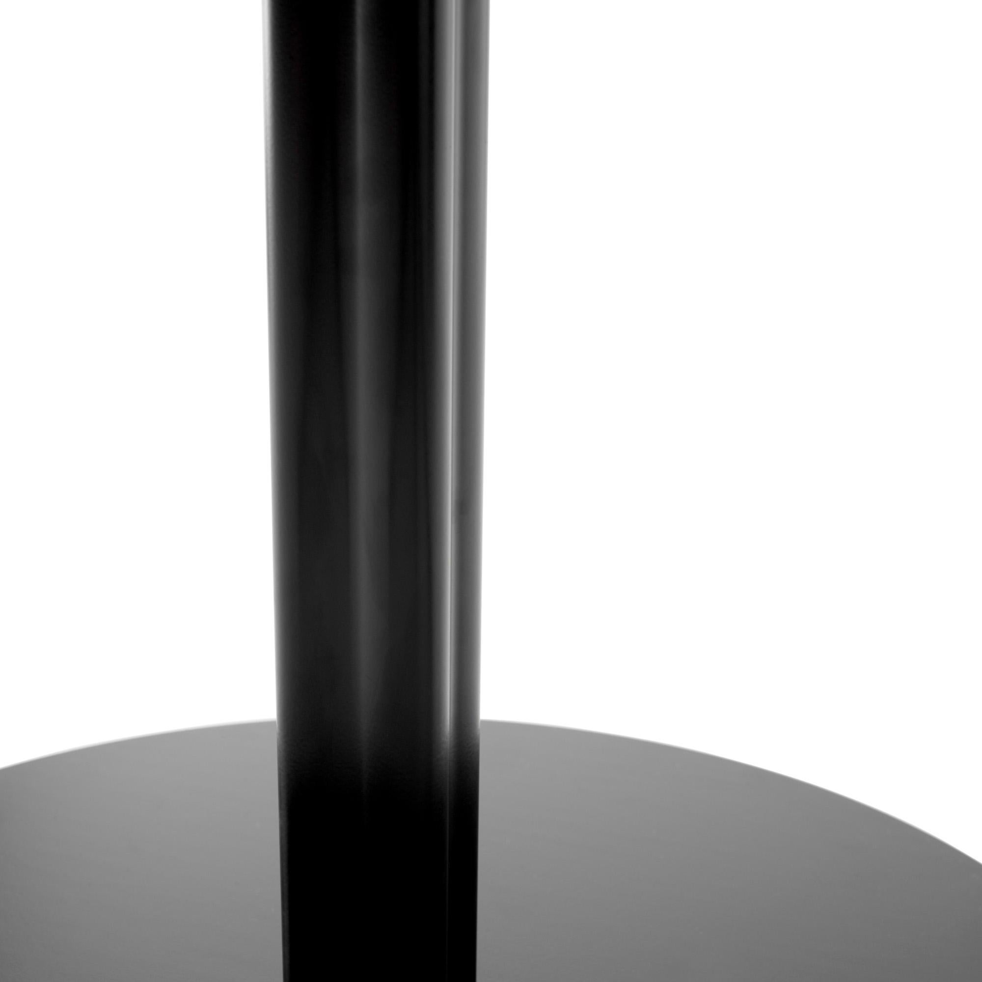 Scandinavian Modern Harbour Column Dining Table, Table Top in Black Painted Oak Veneer For Sale
