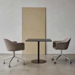 Harbour Column Dining Table, Charcoal Linoleum