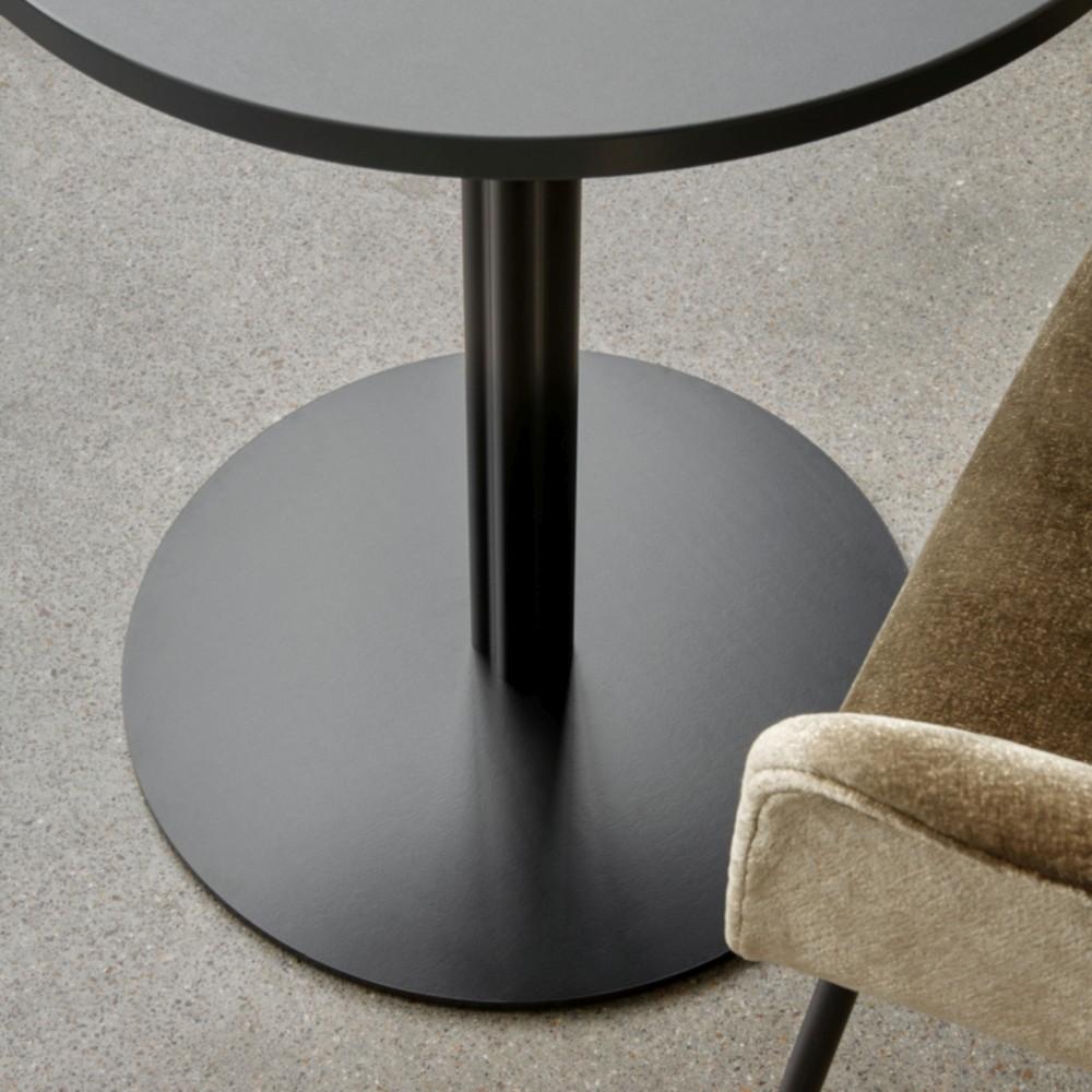 Scandinavian Modern Harbour Column Dining Table, Charcoal Linoleum For Sale