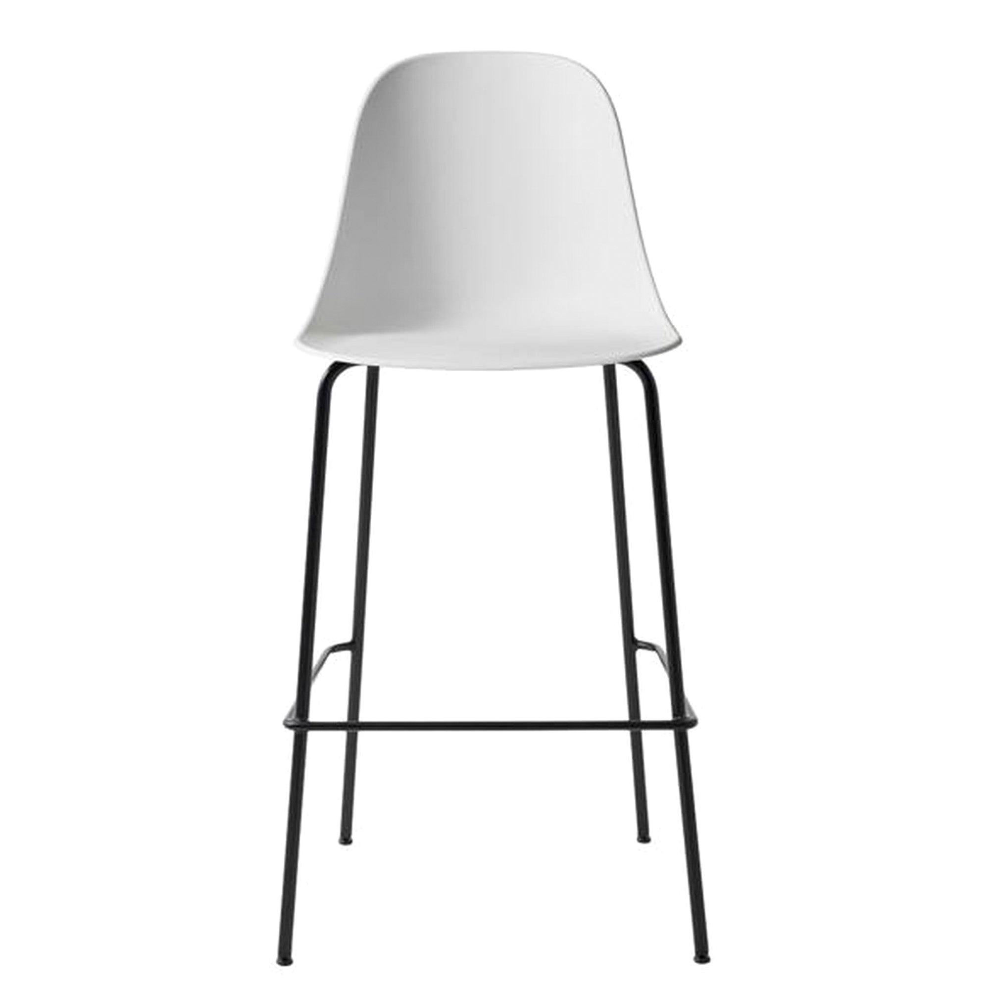 Harbour Counter Chair, Black Welded Steel Legs and Light Grey Shell For Sale