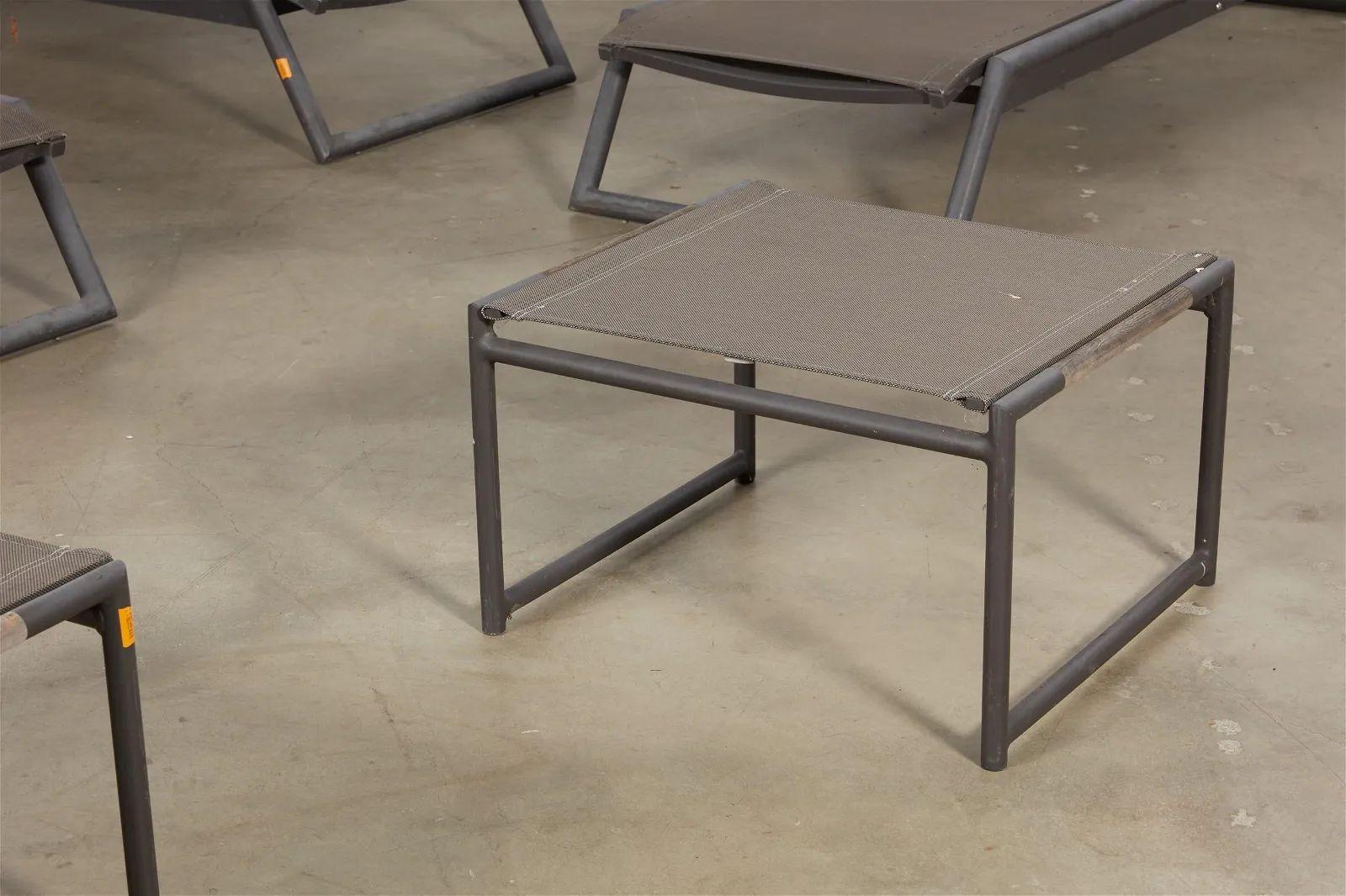 Harbour Outdoor Contemporary Sling-Fabric Adjustable Chaise Lounge Outdoor Set 1