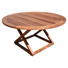 Harbour Outdoor Pacific Round Dining Table in Teak, 60", 2024