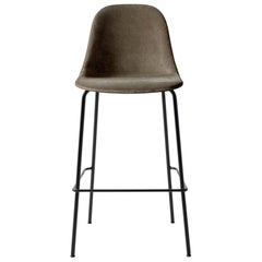 Harbour Side Bar Chair, Black Steel Legs 
Grey Velvet Shell