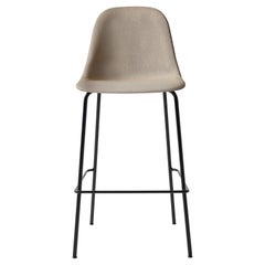 Harbour Side Chair, Bar Height with Black Welded Steel Legs & Sandy Brown Fabric