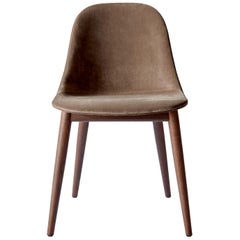 Harbour Side Chair, Base in Dark Oak, City Velvet CA7832/078 ‘Grey’