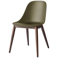 Harbour Side Chair, Base in Dark Oak, Olive Shell