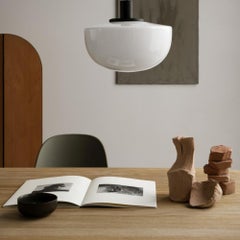 Harbour Side Chair, Base in Dark Oak, White Shell
