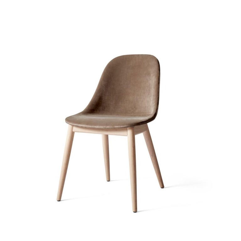 Harbour Side Chair Base In Natural Oak City Velvet Ca7832 078 Grey