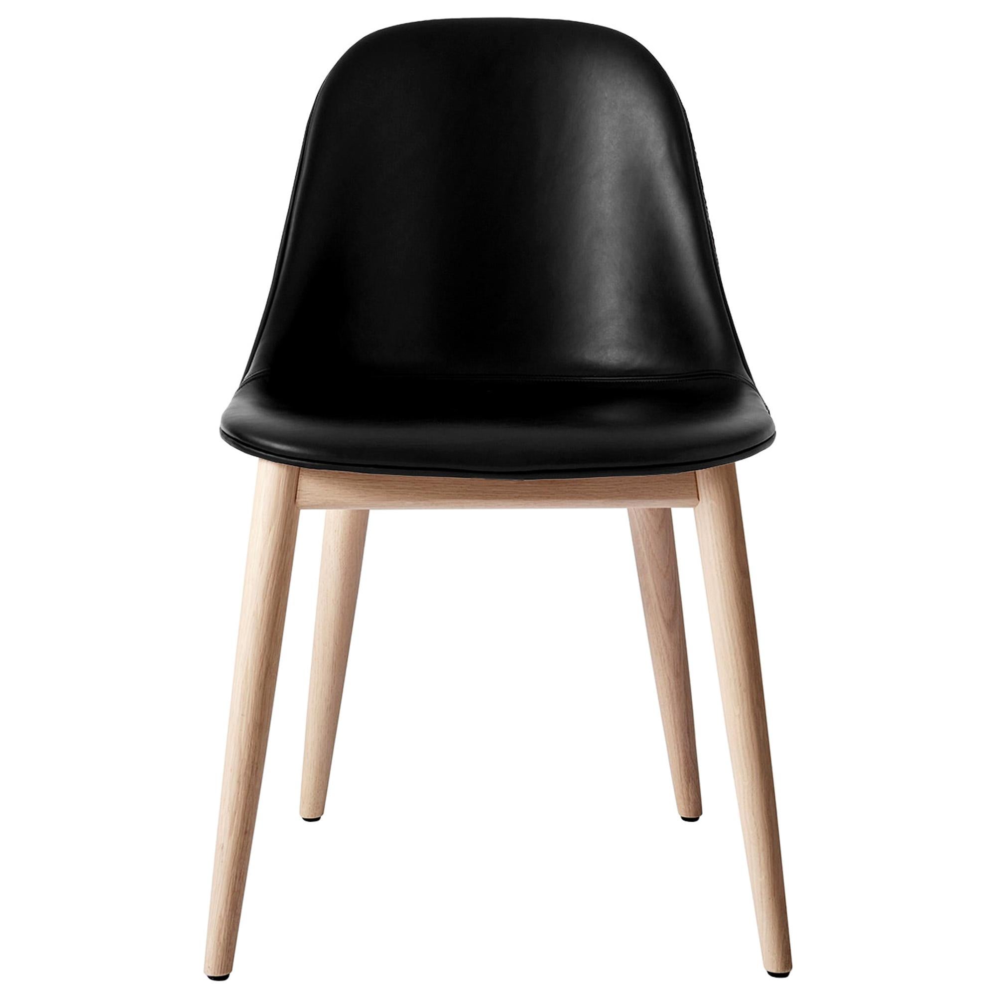 Harbour Side Chair, Base in Natural Oak, Nevotex "Dakar" #0842 'Black' For Sale