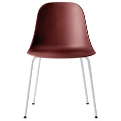 Harbour Side Chair, Base in White Steel, Burning Red Shell