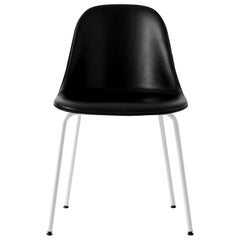 Harbour Side Chair, Base in White Steel, Nevotex "Dakar" #0842 'Black'