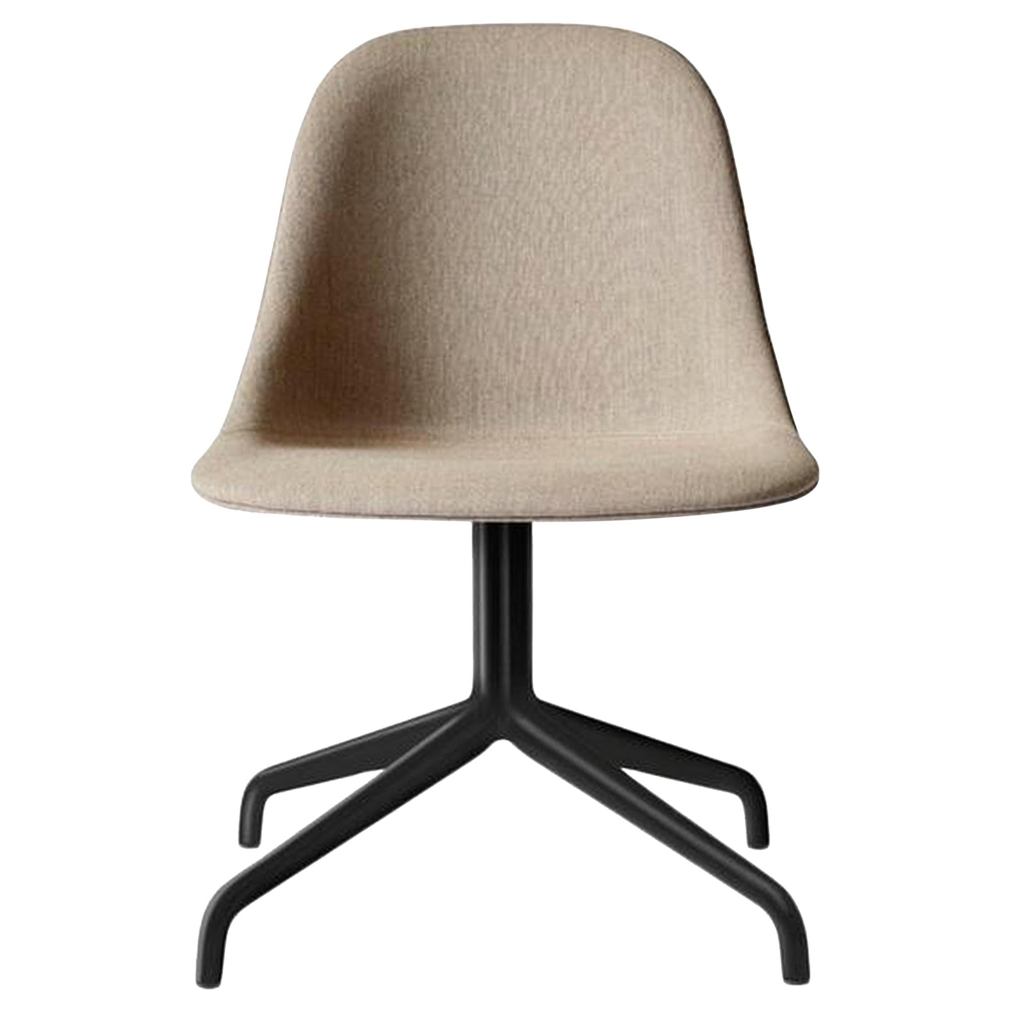 Harbour Side Chair, Black Steel Swivel Base,  Kvadrat "Remix 2" #233