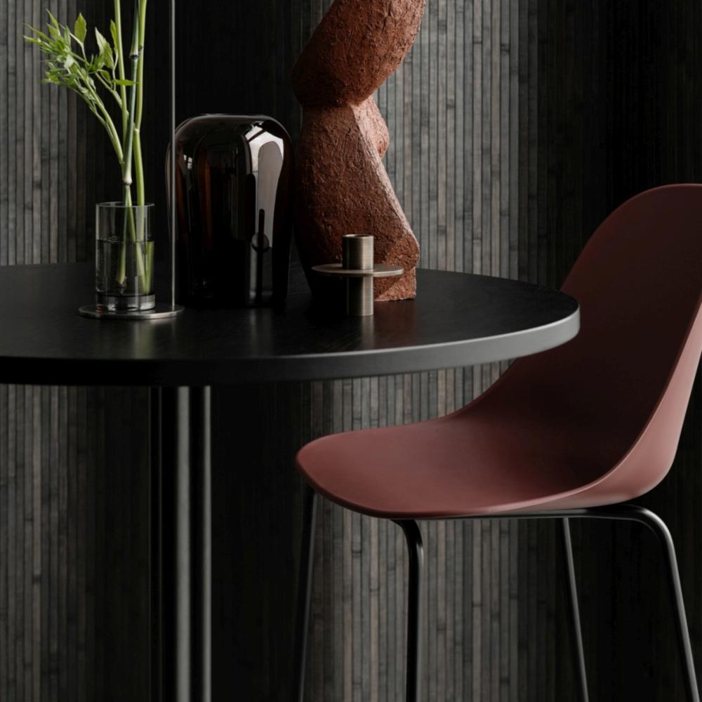 Harbour Side Chair, Counter Height Base in Black Steel, Olive Shell In New Condition For Sale In San Marcos, CA